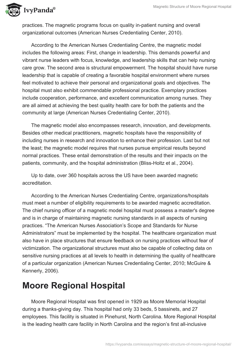 Magnetic Structure of Moore Regional Hospital. Page 2