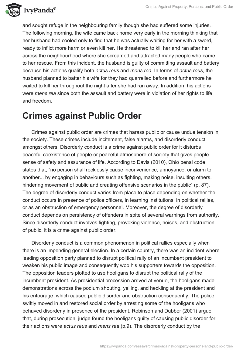 Crimes Against Property, Persons, and Public Order. Page 3