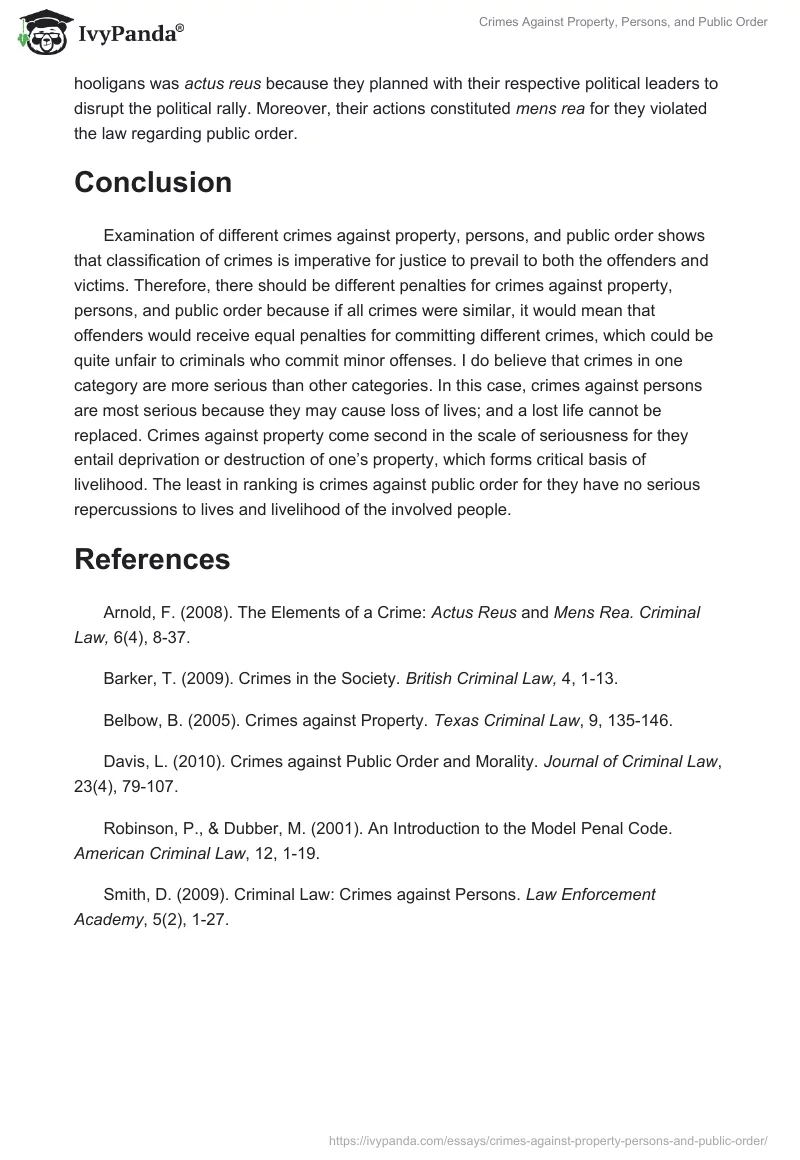 Crimes Against Property, Persons, and Public Order. Page 4