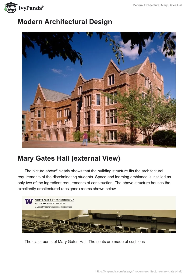 Modern Architecture: Mary Gates Hall. Page 3
