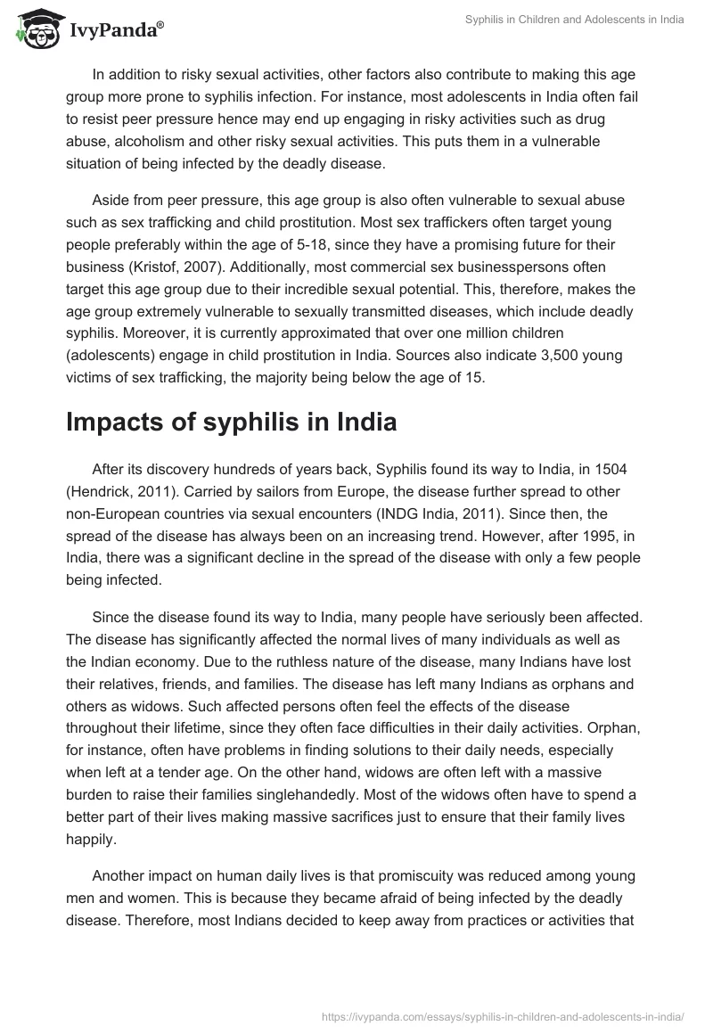 Syphilis in Children and Adolescents in India. Page 2