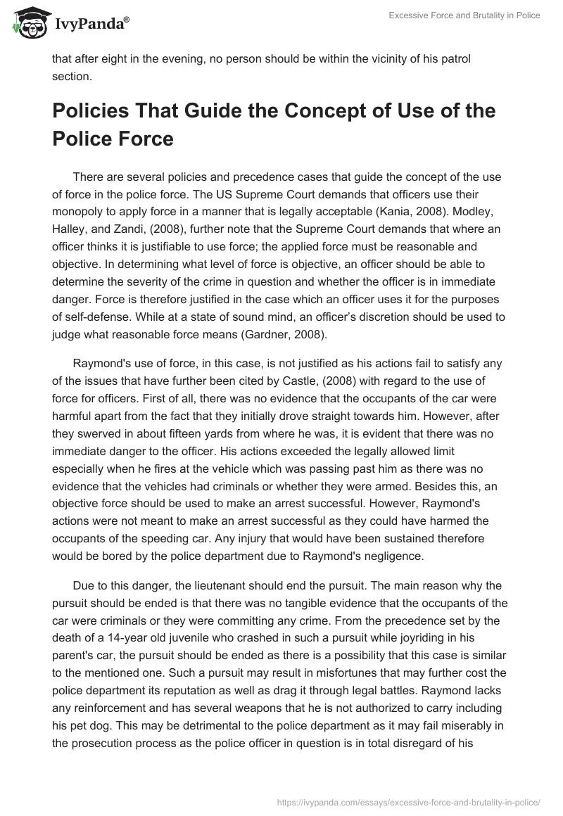 Excessive Force and Brutality in Police. Page 2