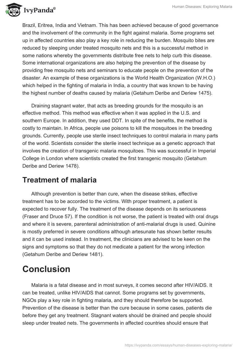 Human Diseases: Exploring Malaria. Page 3