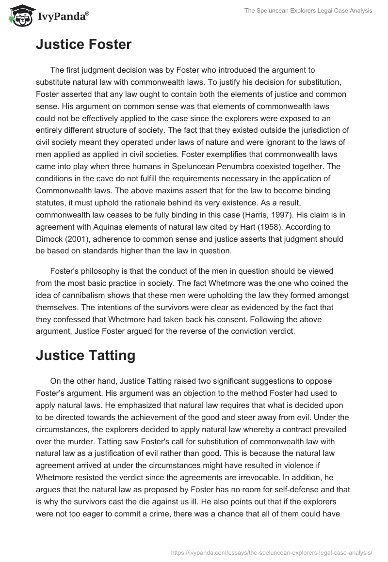 The Speluncean Explorers Legal Case Analysis. Page 3