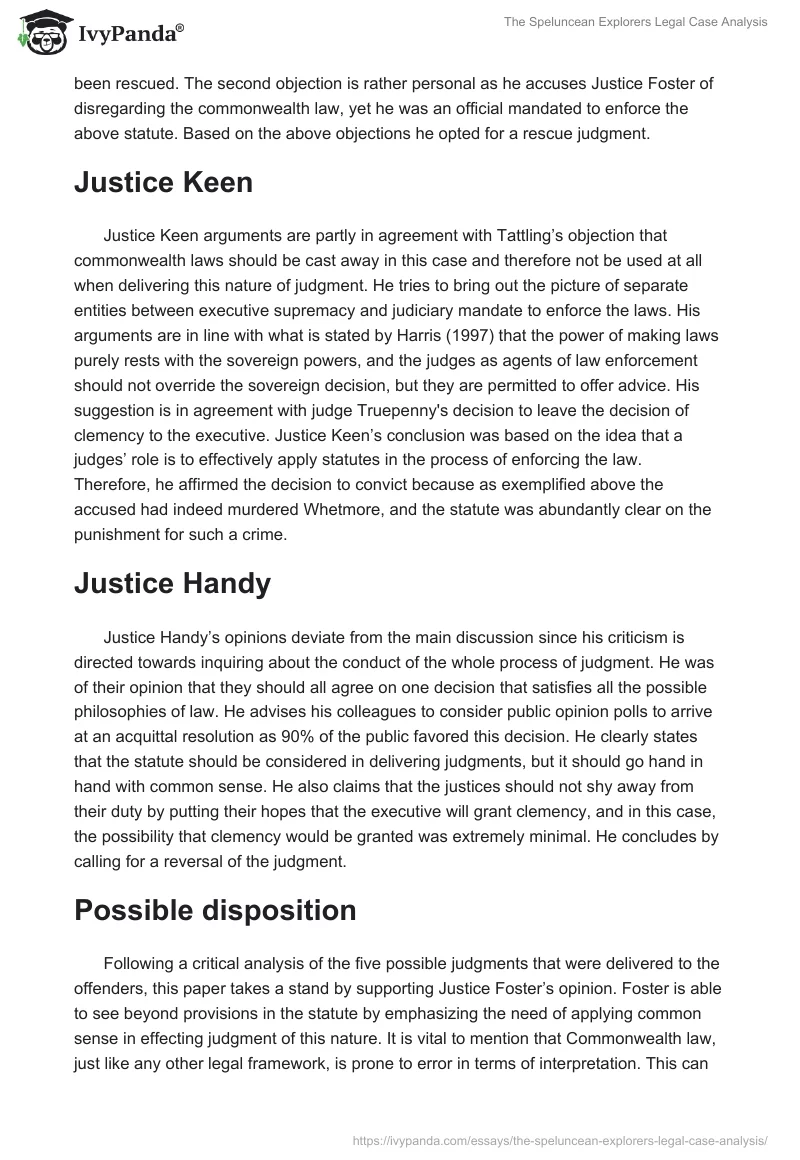 The Speluncean Explorers Legal Case Analysis. Page 4