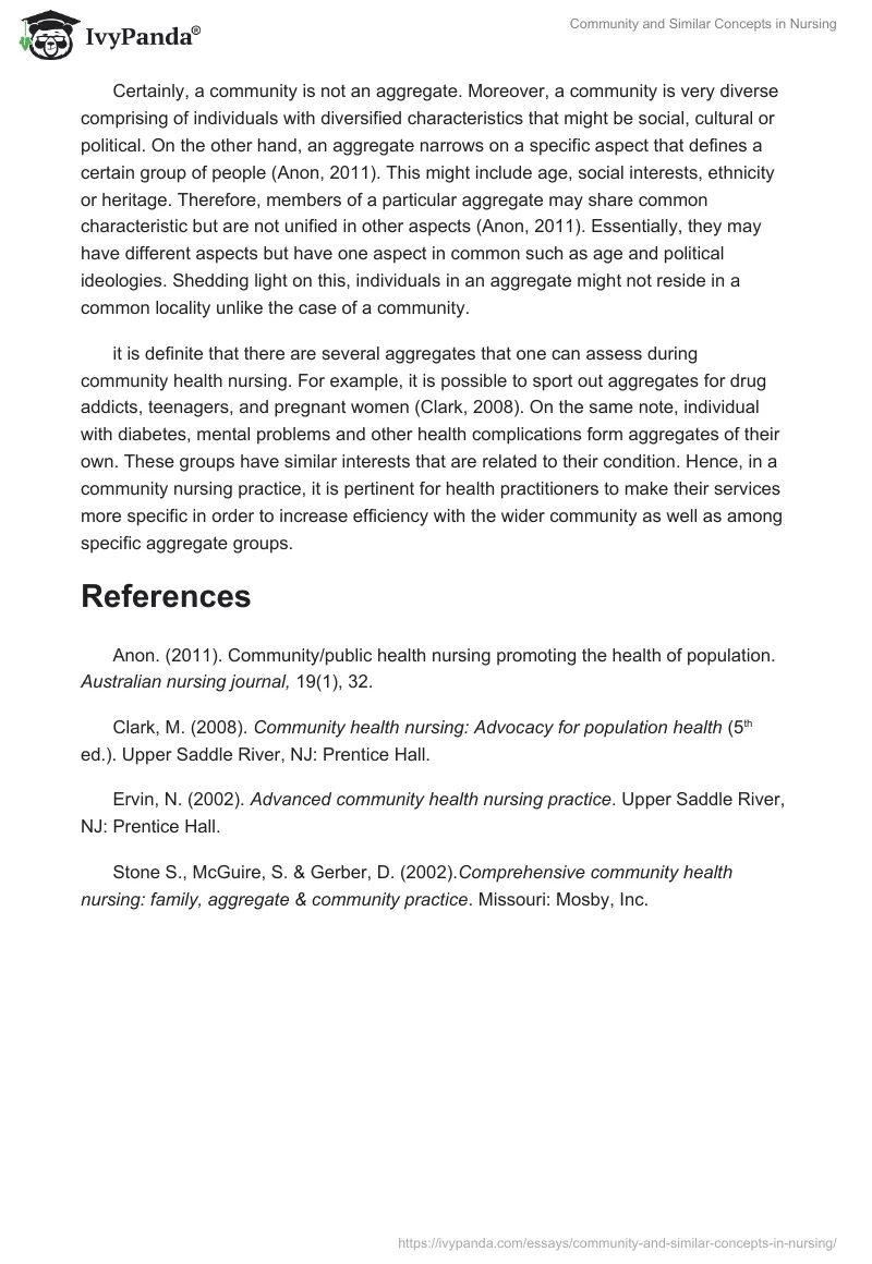 Community and Similar Concepts in Nursing. Page 2