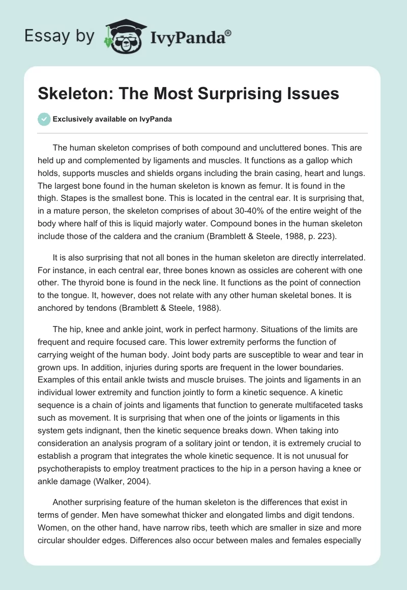 Skeleton: The Most Surprising Issues. Page 1
