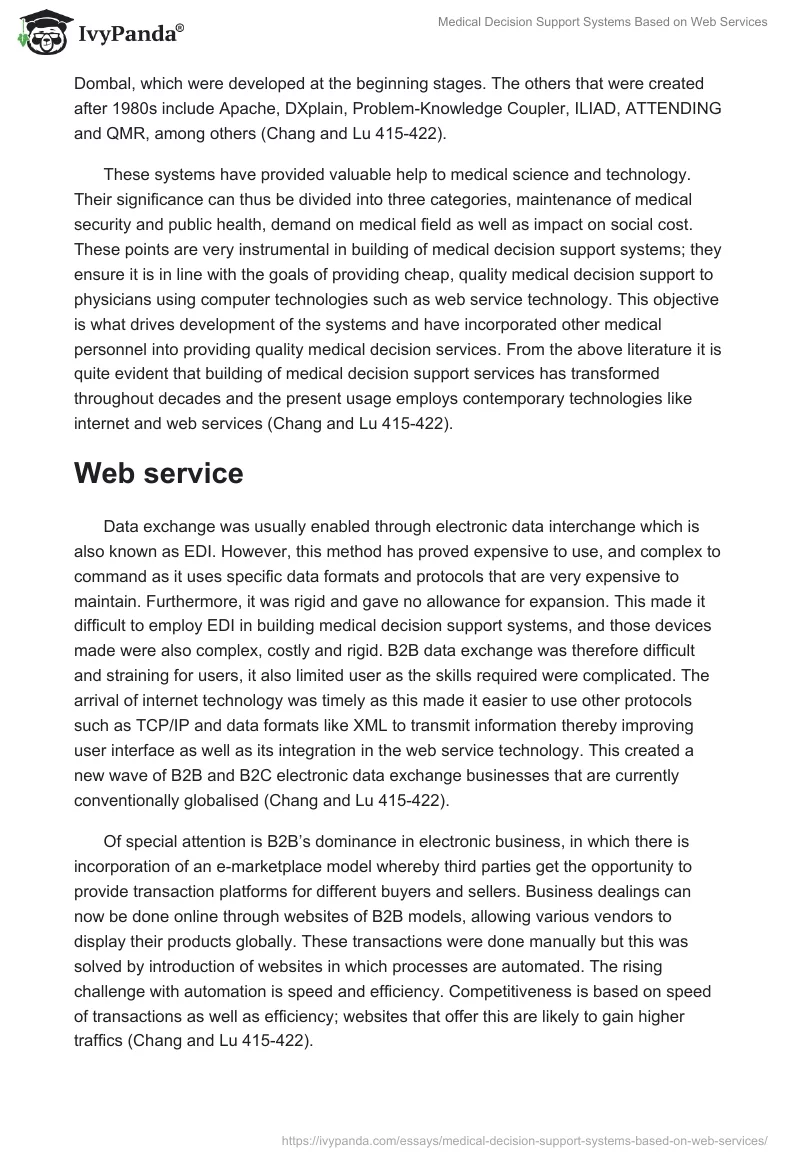 Medical Decision Support Systems Based on Web Services. Page 4