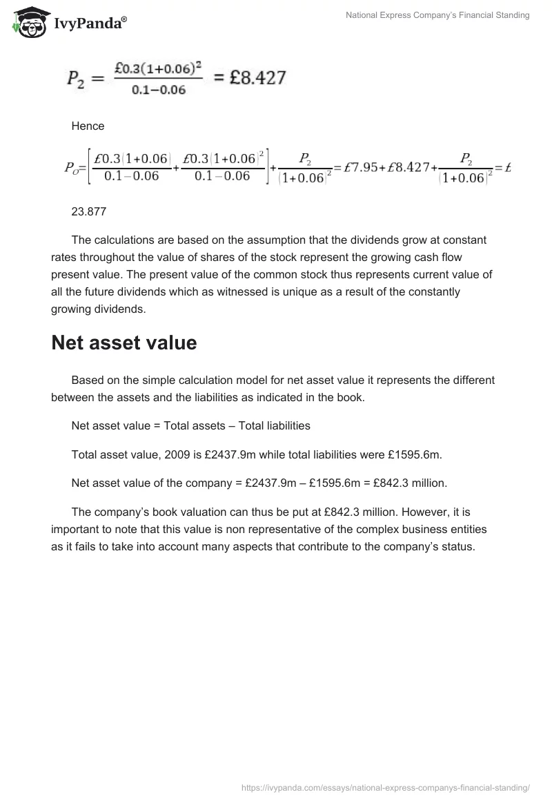 National Express Company’s Financial Standing. Page 5