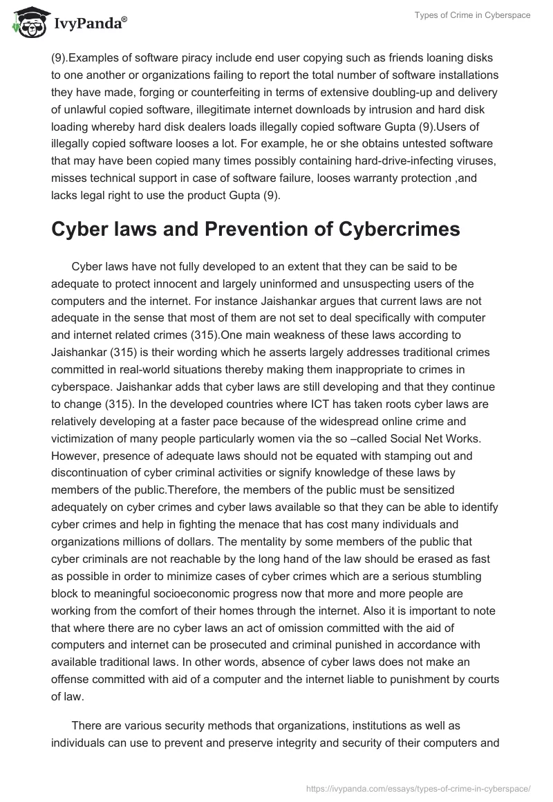 Types of Crime in Cyberspace. Page 4