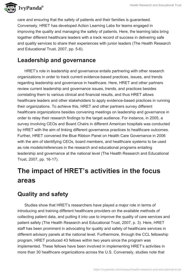 Health Research and Educational Trust. Page 3
