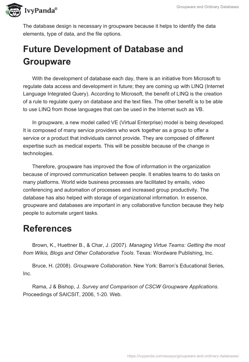 Groupware and Ordinary Databases. Page 3