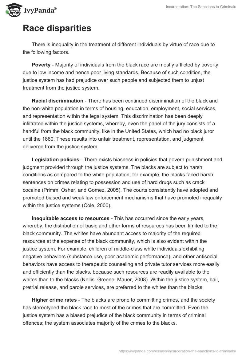 Incarceration: The Sanctions to Criminals. Page 2