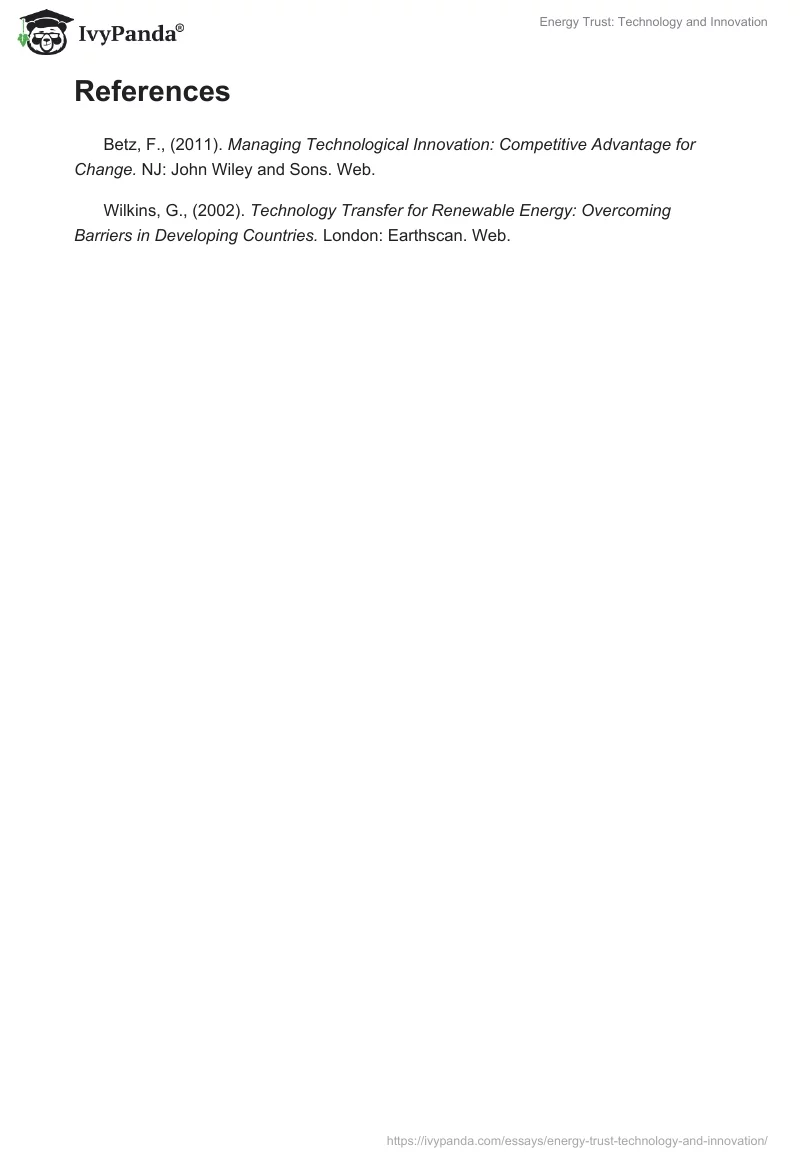 Energy Trust: Technology and Innovation. Page 3