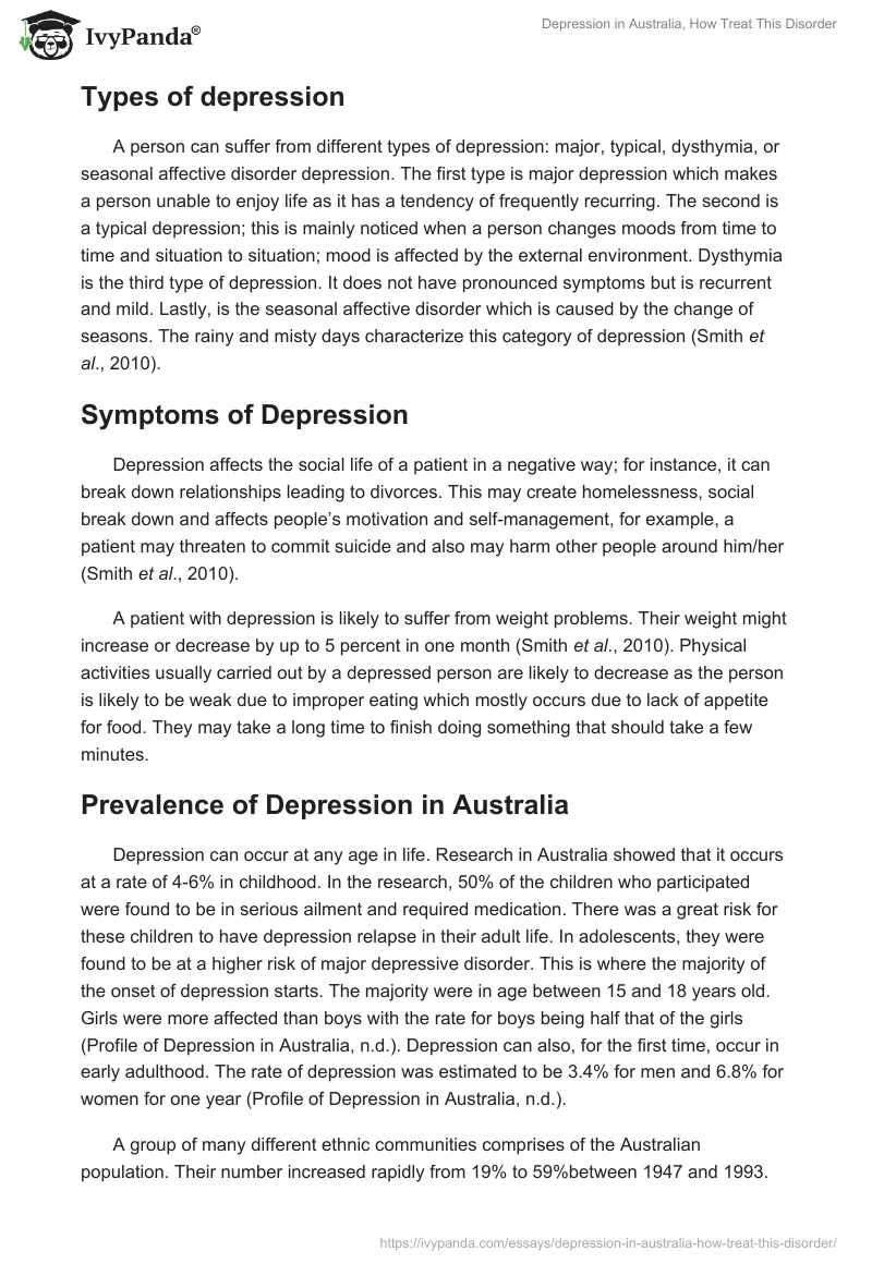 Depression in Australia, How Treat This Disorder. Page 2