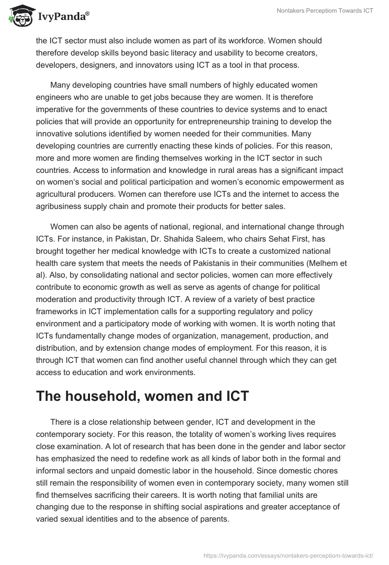 Nontakers Perceptiom Towards ICT. Page 4