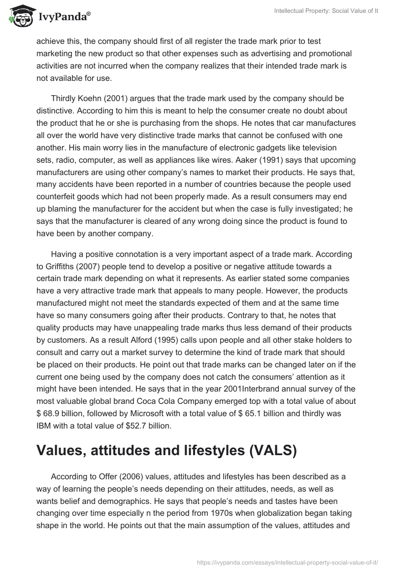 Intellectual Property: Social Value of It. Page 4