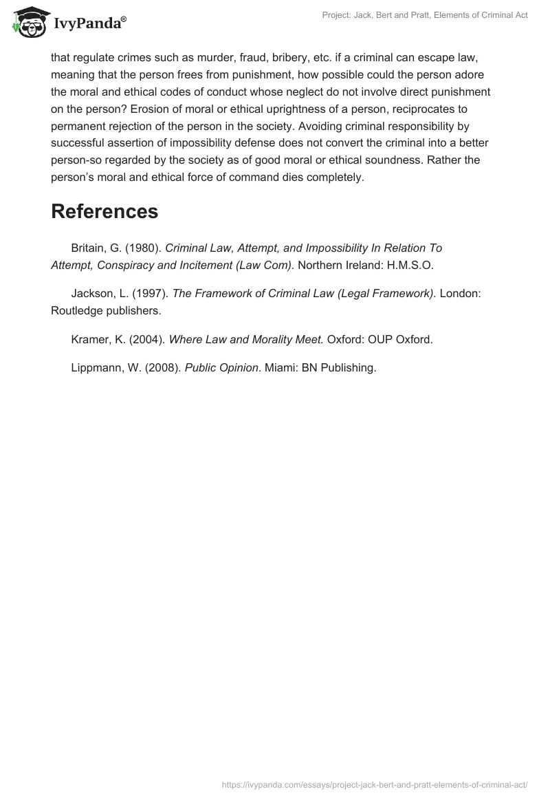 Project: Jack, Bert and Pratt, Elements of Criminal Act. Page 3