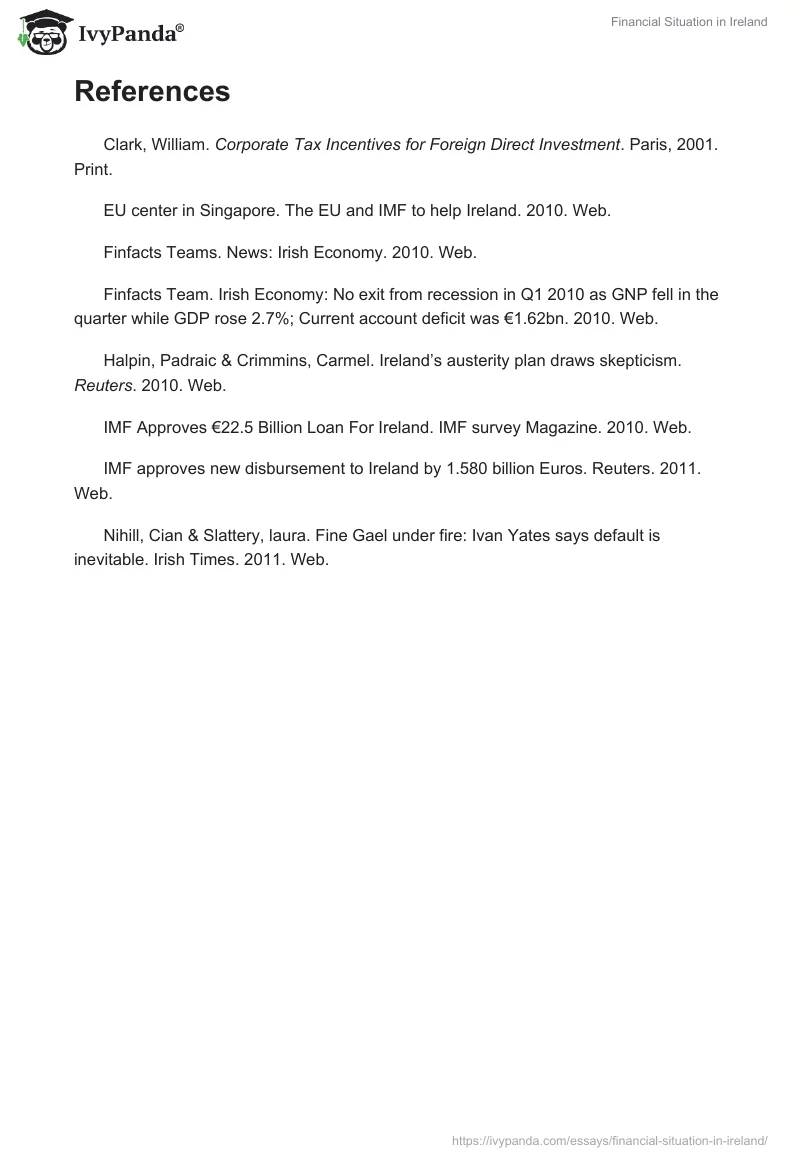 Financial Situation in Ireland. Page 3