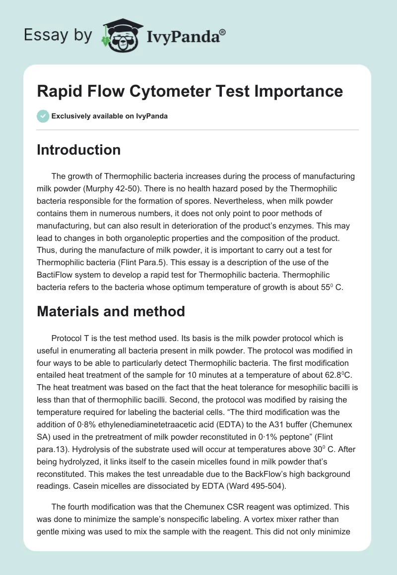 Rapid Flow Cytometer Test Importance. Page 1