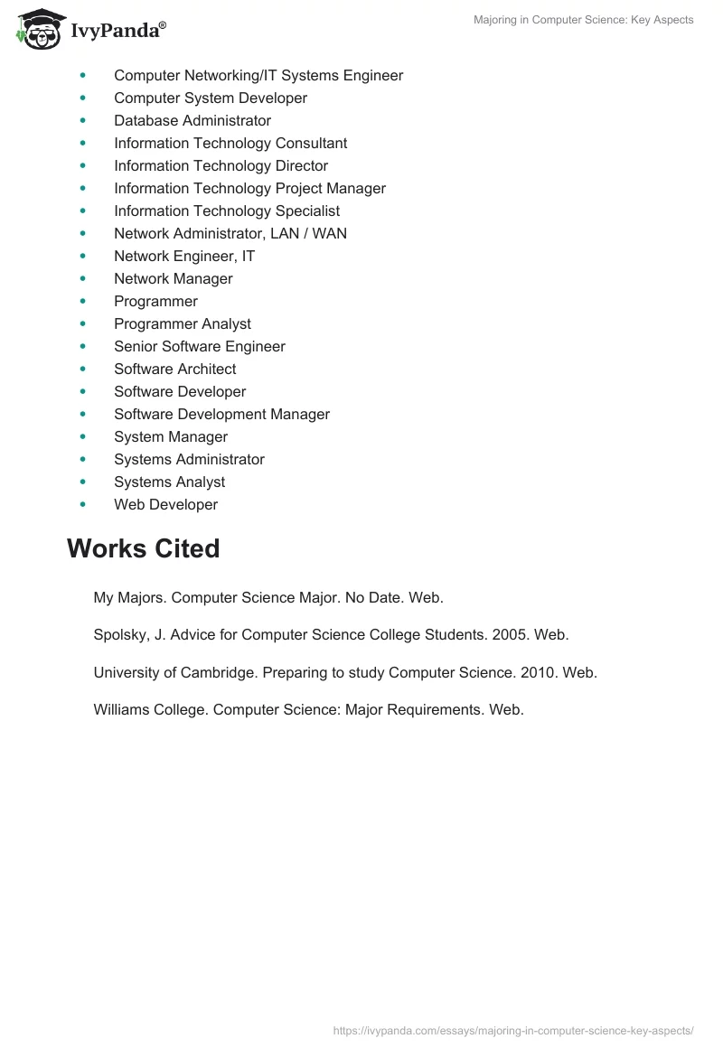 Majoring in Computer Science: Key Aspects. Page 4