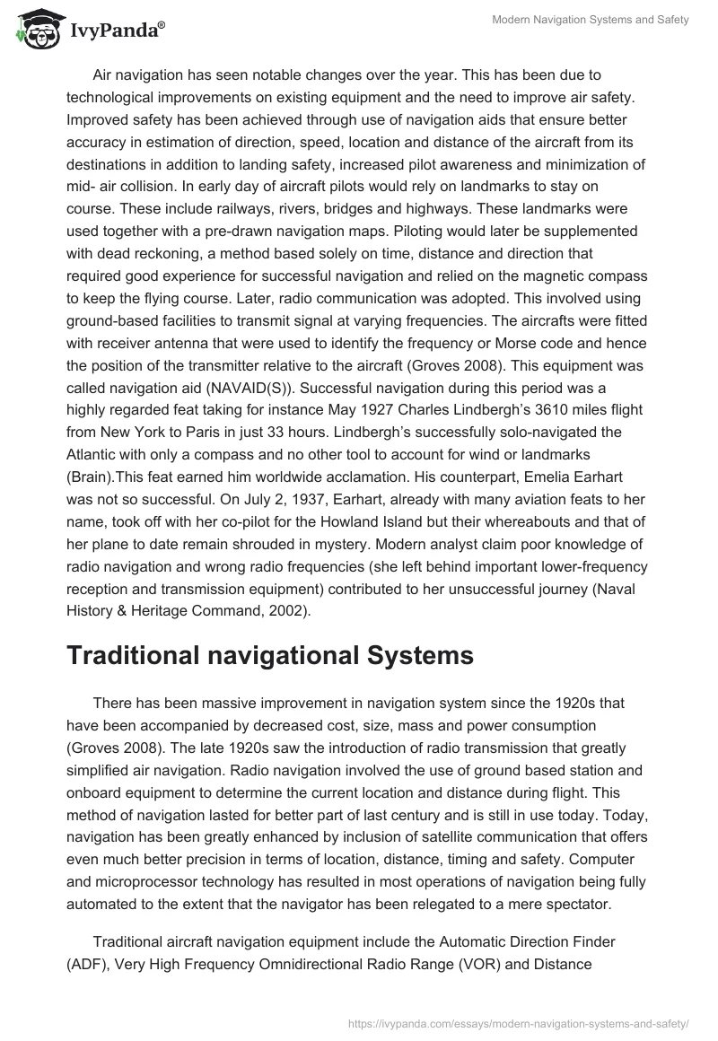 Modern Navigation Systems and Safety. Page 2