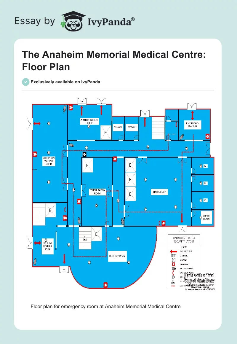 The Anaheim Memorial Medical Centre: Floor Plan. Page 1