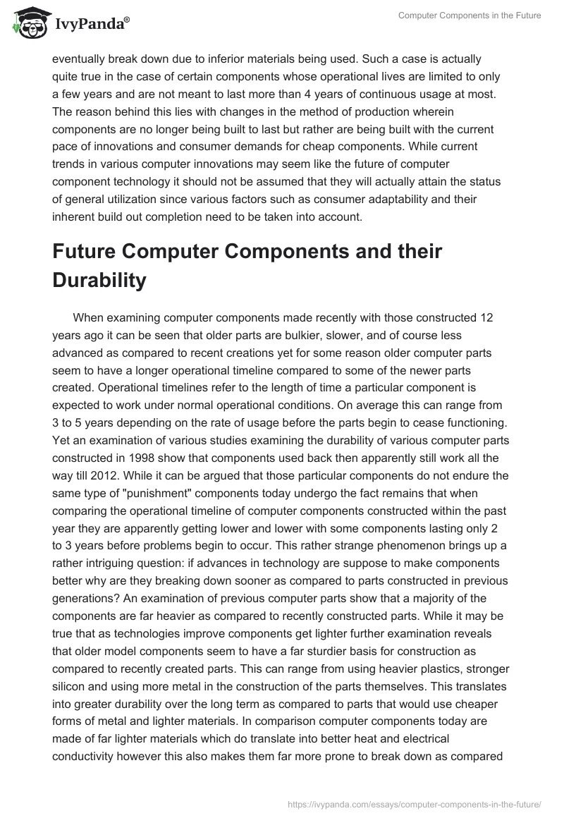 Computer Components in the Future. Page 2