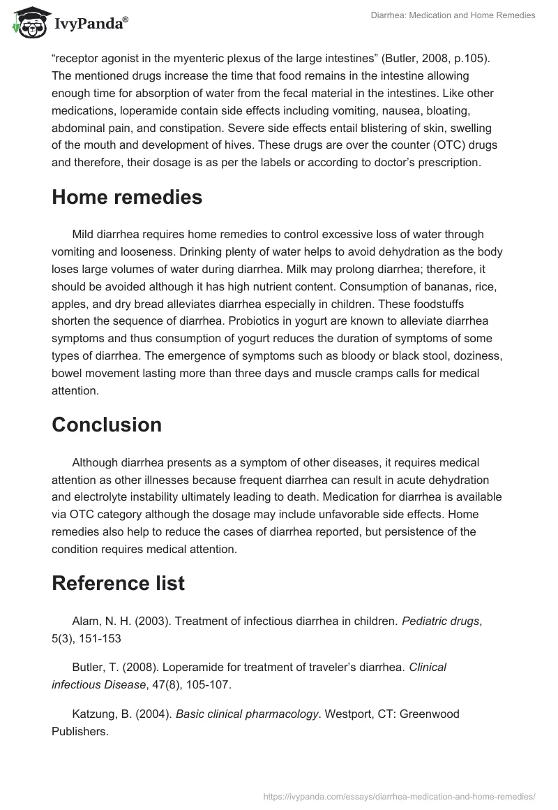 Diarrhea: Medication and Home Remedies. Page 2
