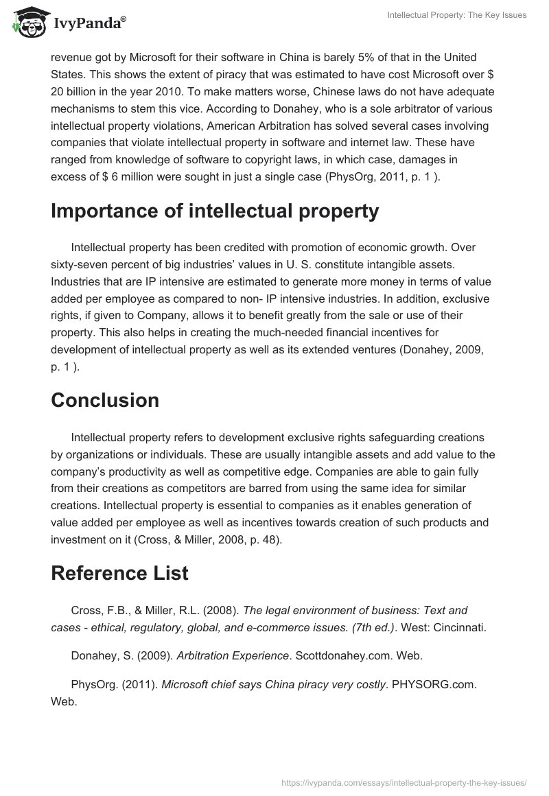 Intellectual Property: The Key Issues. Page 2