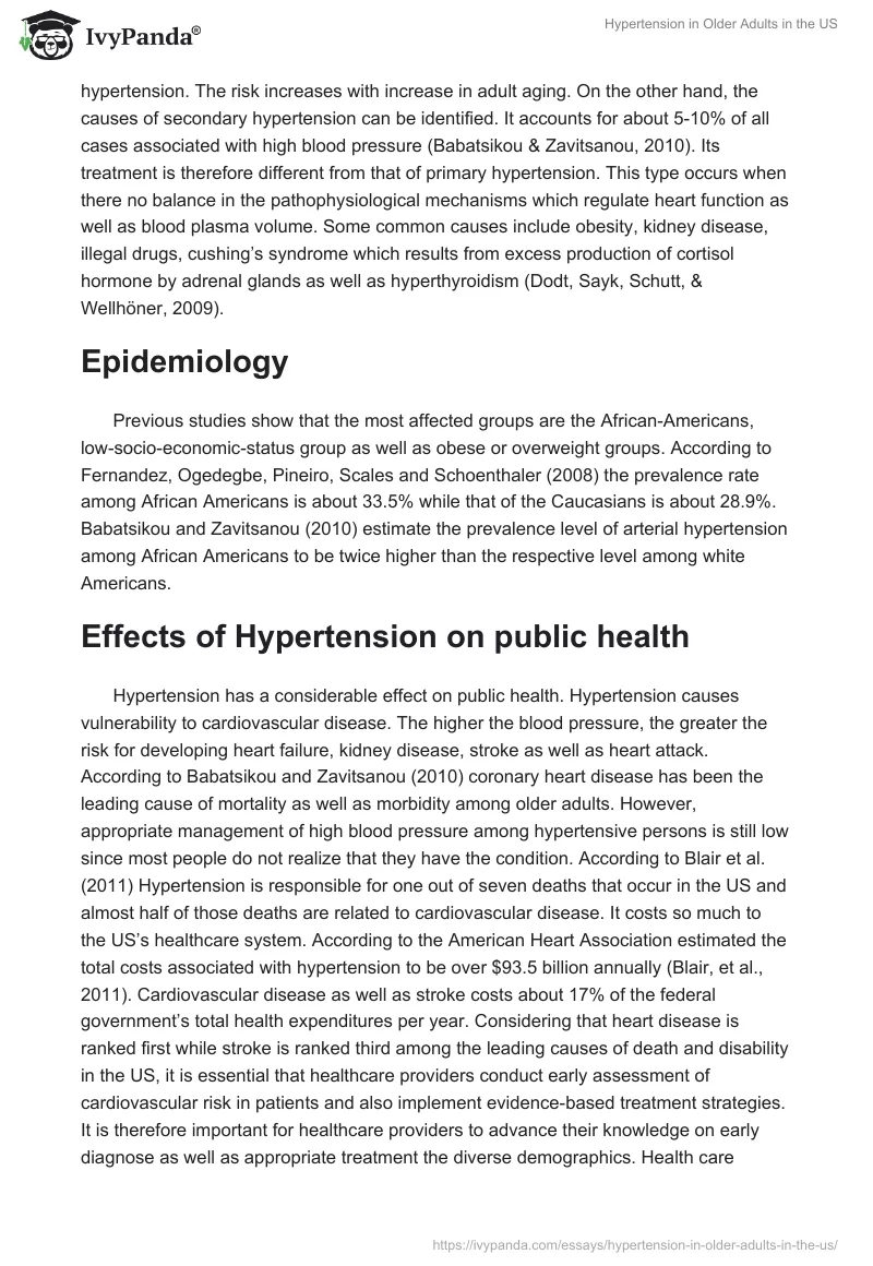 Hypertension in Older Adults in the US. Page 2