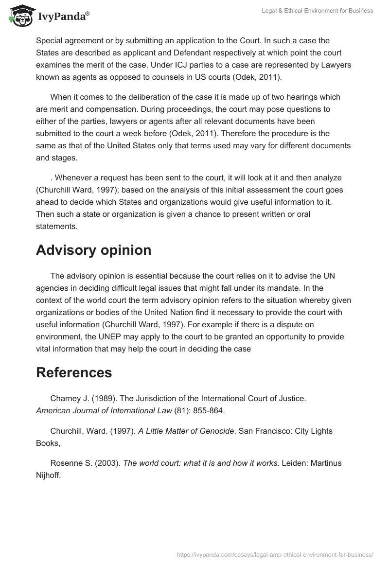 Legal & Ethical Environment for Business. Page 2