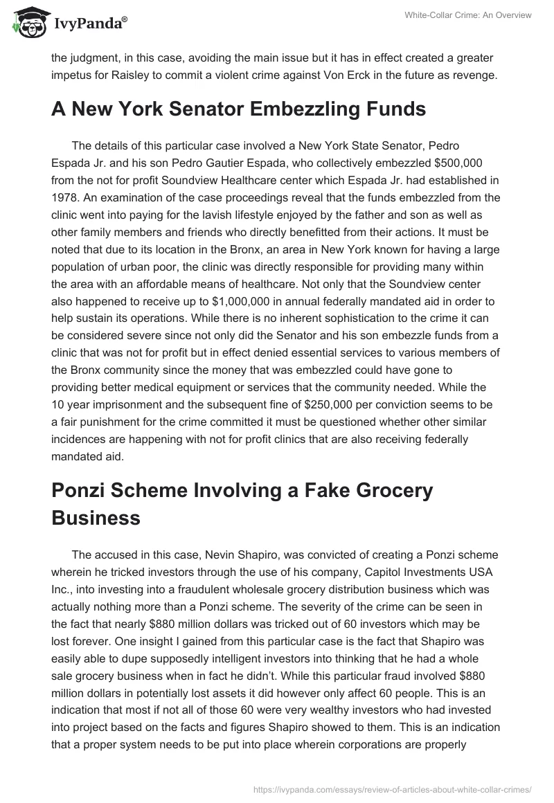 White-Collar Crime: An Overview. Page 3