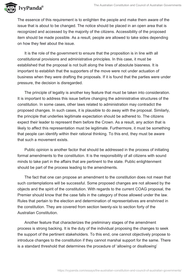 The Australian Constitution and Council of Australian Governments. Page 2