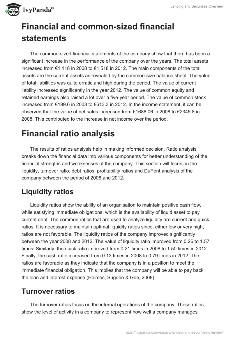Lending and Securities Overview. Page 2
