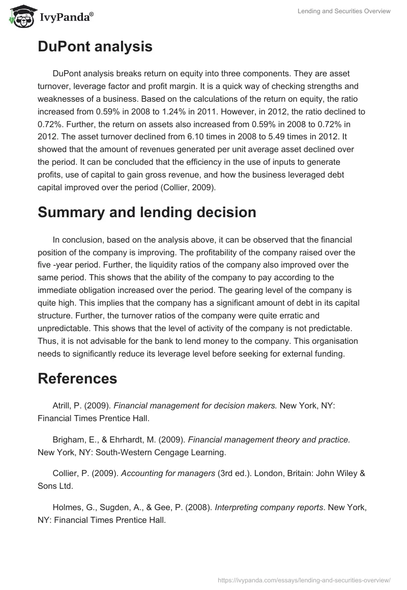 Lending and Securities Overview. Page 4