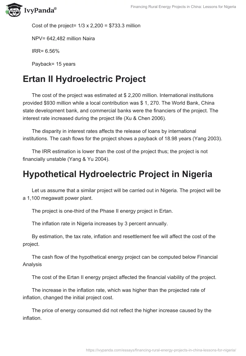 Financing Rural Energy Projects in China: Lessons for Nigeria. Page 3