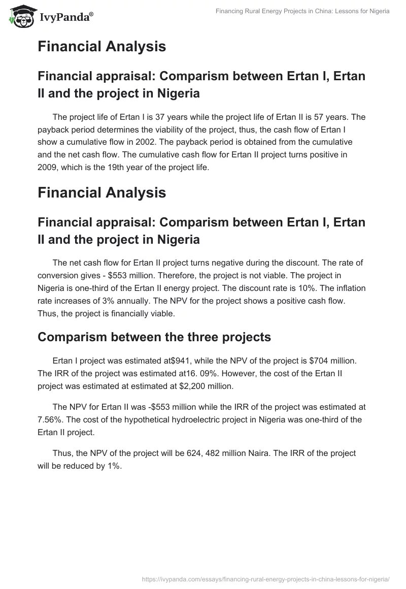 Financing Rural Energy Projects in China: Lessons for Nigeria. Page 4