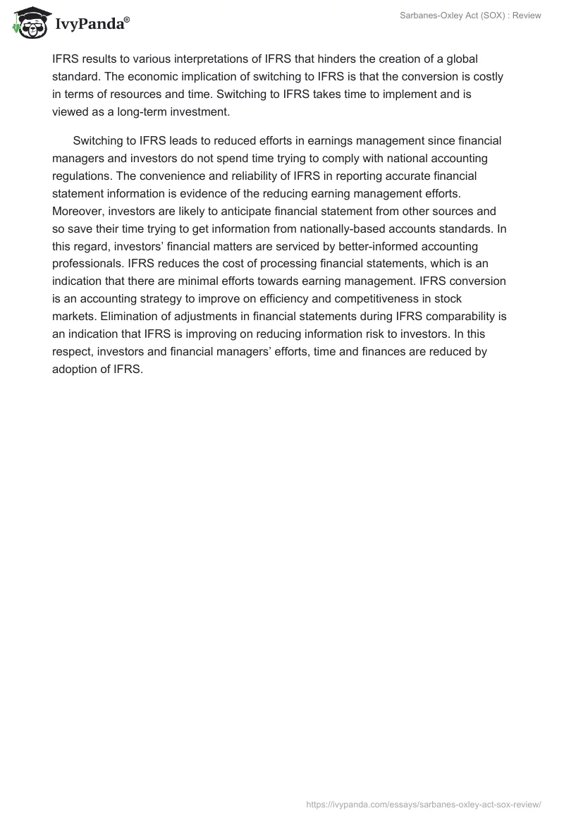 Sarbanes-Oxley Act (SOX) : Review. Page 2