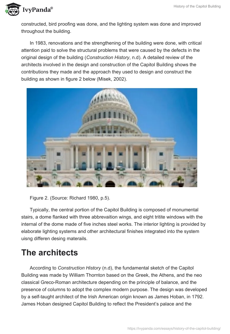 History of the Capitol Building. Page 2