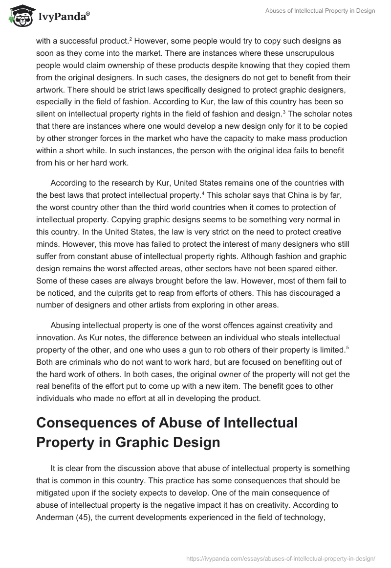 Abuses of Intellectual Property in Design. Page 2