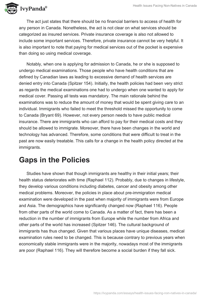 Health Issues Facing Non-Natives in Canada. Page 3