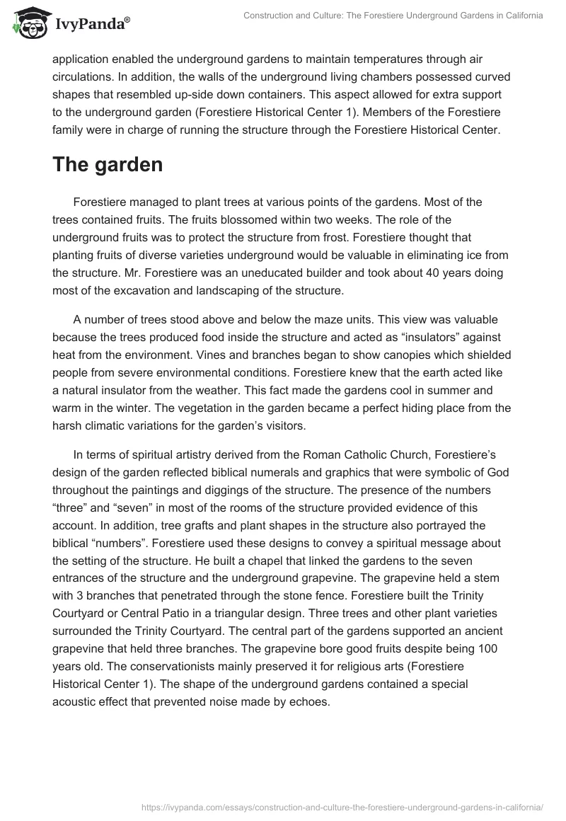 Construction and Culture: The Forestiere Underground Gardens in California. Page 5
