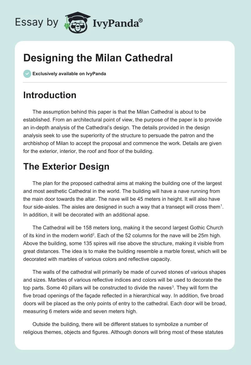Designing the Milan Cathedral. Page 1