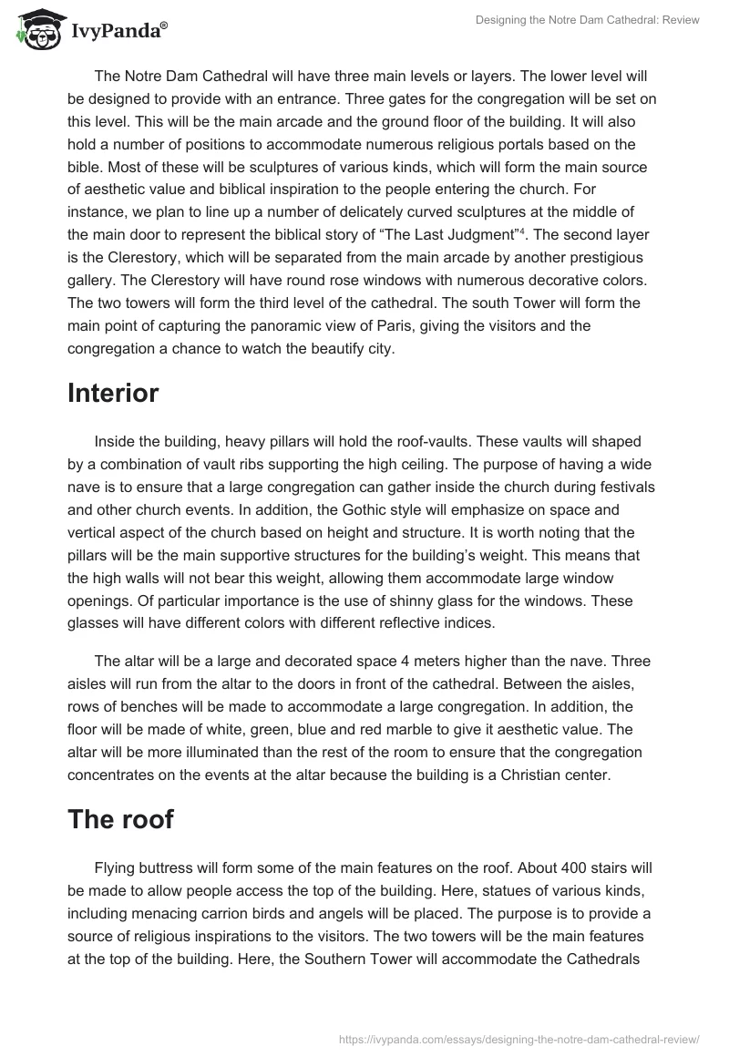 Designing the Notre Dam Cathedral: Review. Page 2
