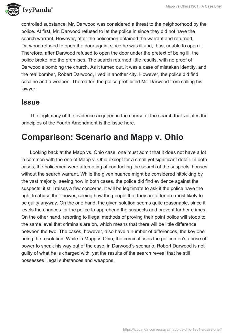 Mapp vs Ohio (1961): A Case Brief. Page 3