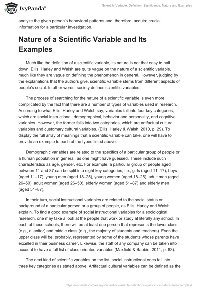 Scientific Variable: Definition, Significance, Nature and Examples. Page 2