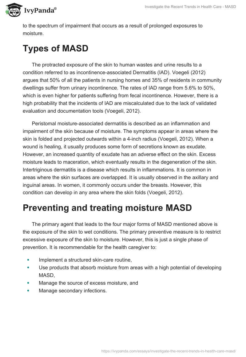 Investigate the Recent Trends in Health Care - MASD. Page 2