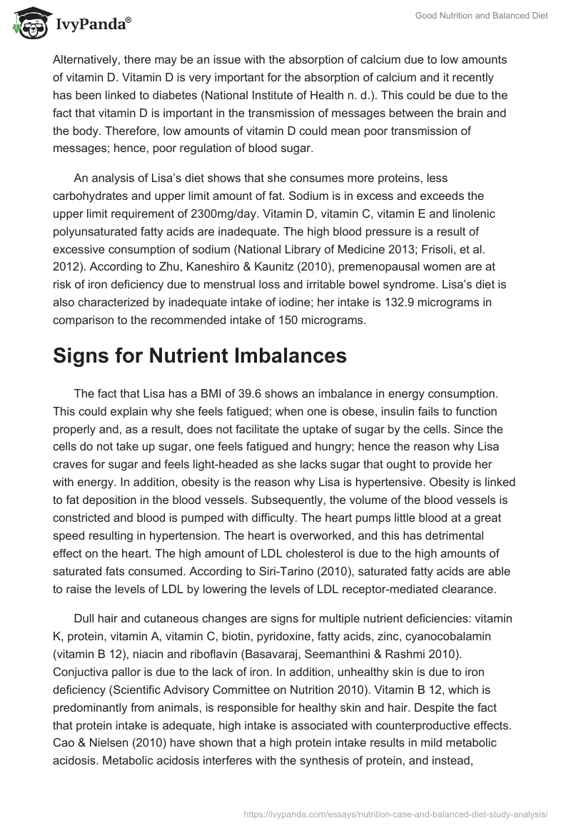 Good Nutrition and Balanced Diet. Page 2