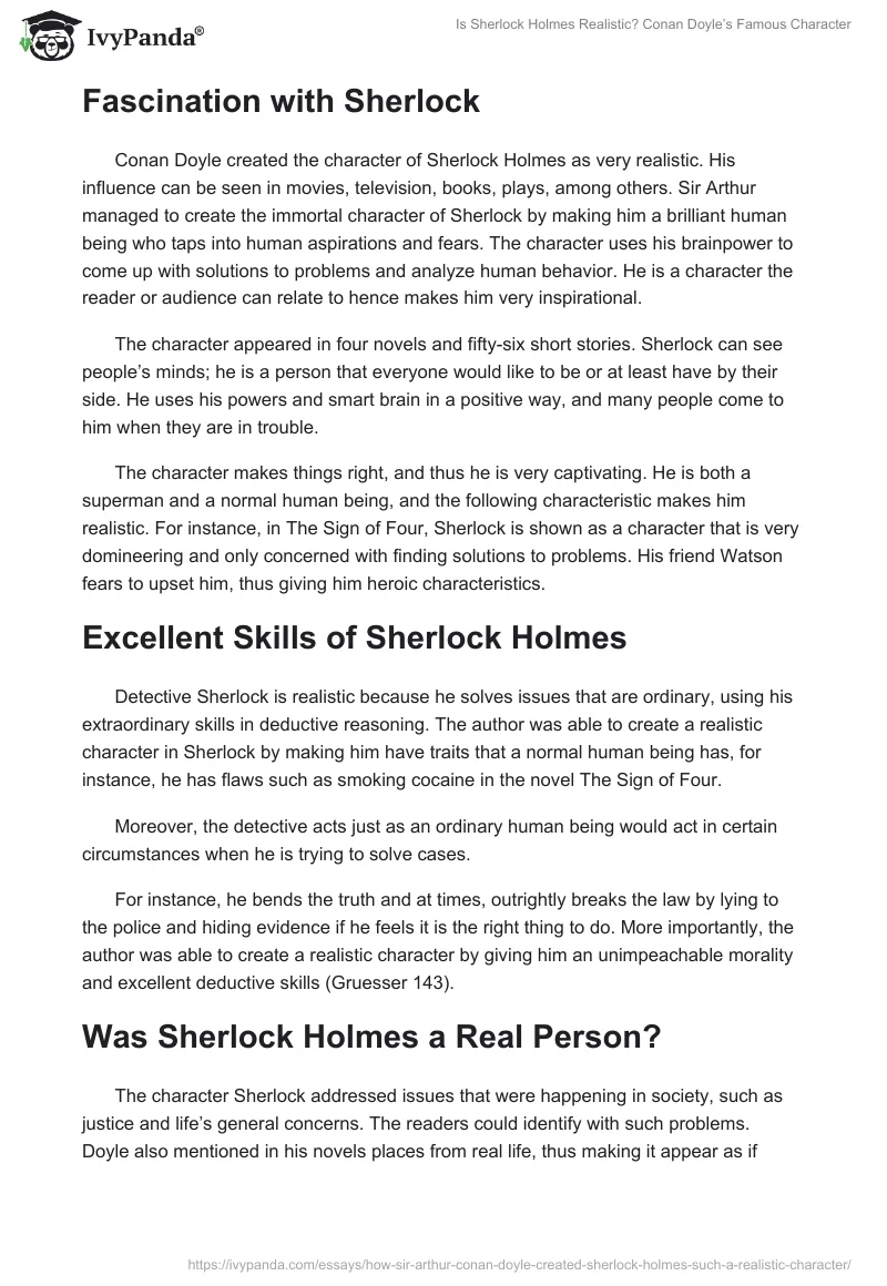 Is Sherlock Holmes Realistic? Conan Doyle’s Famous Character. Page 2